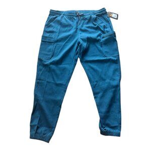 New Carhartt Cargo Jogger Pants Women's Size XL Blue Medical Scrubs Modern Fit